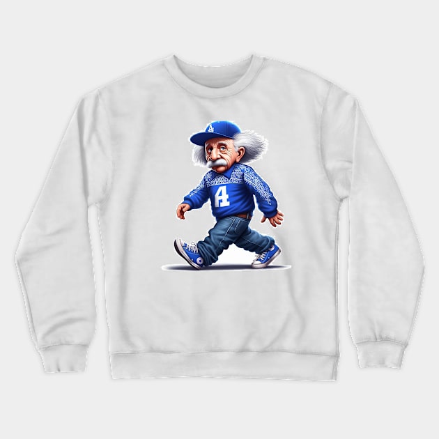 What If Einstein Was A Crip?  #2 Crewneck Sweatshirt by High Voltage Graphics